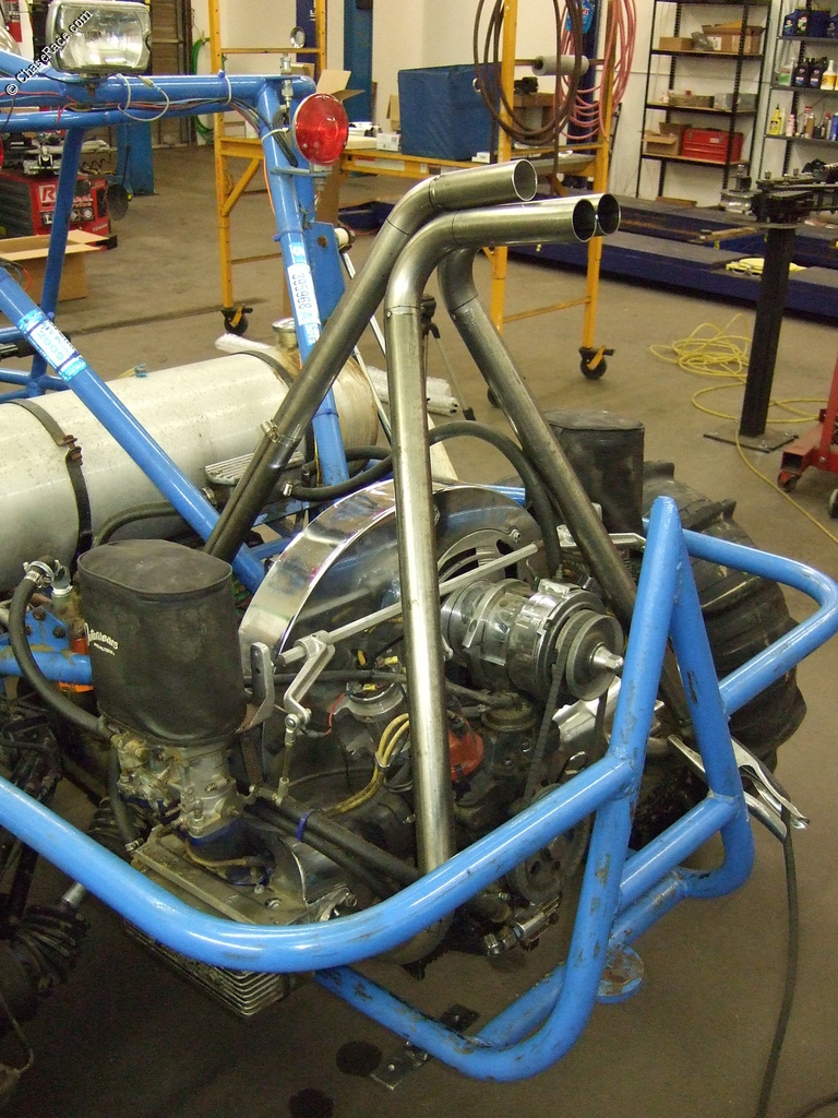 Custom exhaust install — dune buggy